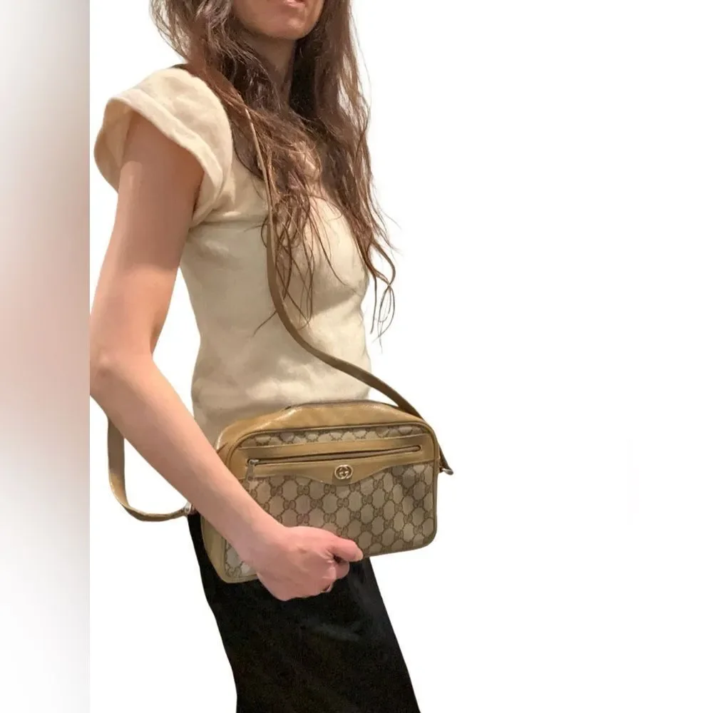 Gucci Beige and Brown Crossbody Bag
